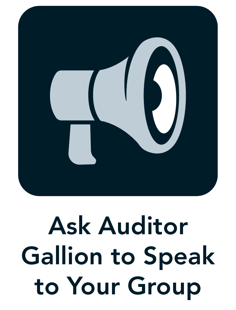 Ask Auditor Gallion to speak to your group