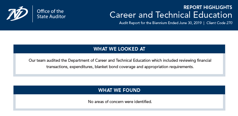 2019 Career and Technical Education Highlight Page