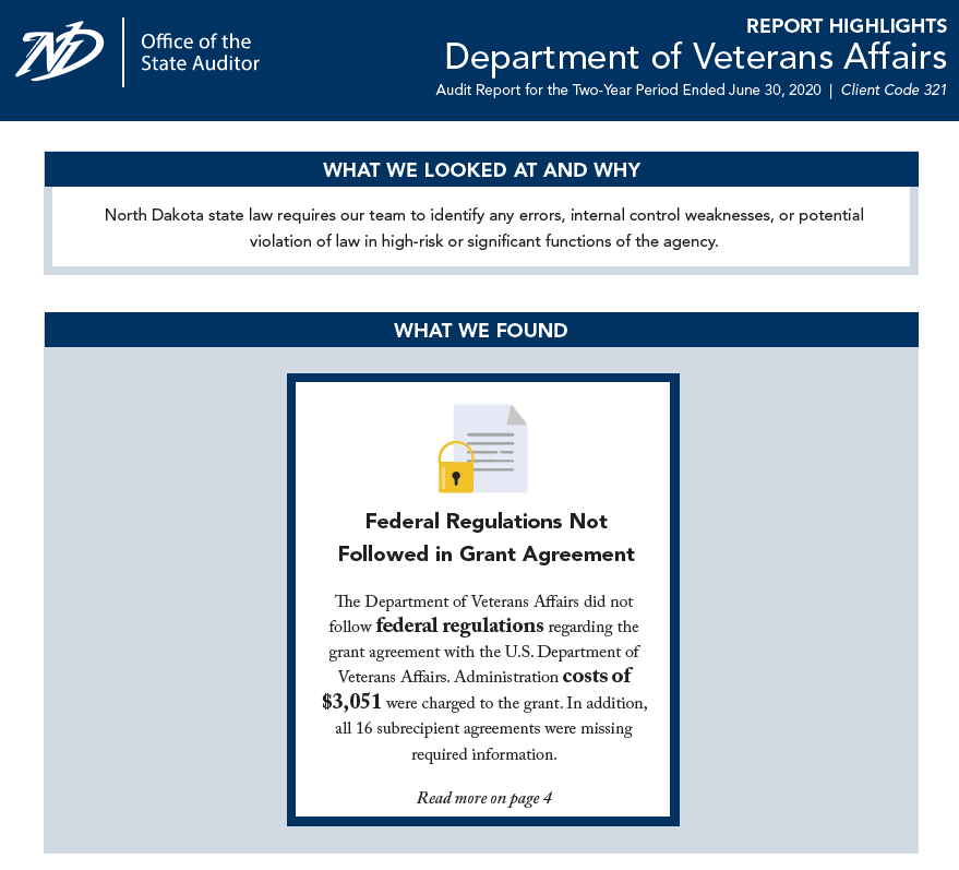 2020 Veterans Affairs Highlights Report 