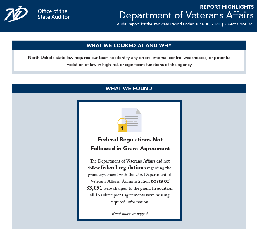 2020 Veterans Affairs Highlights Report