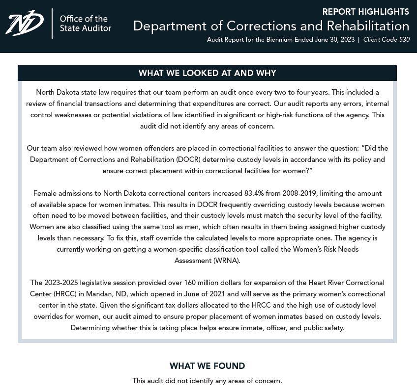 Corrections and Rehabilitation 