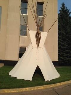 picture of a tepee on the ND Capitol grounds