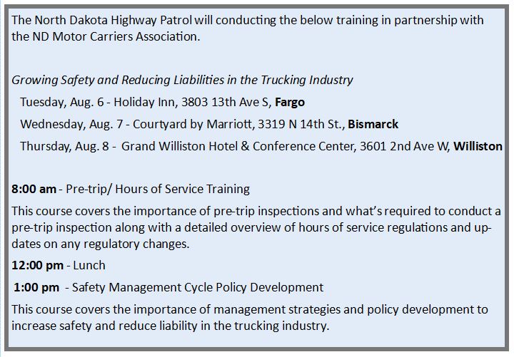 NDMCA schedule