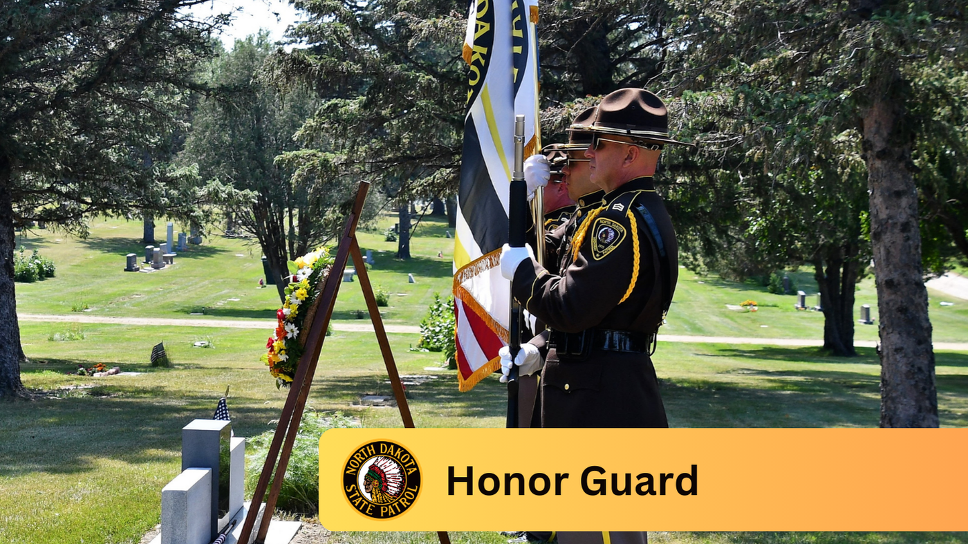 Honor Guard Troopers at a graveside ceremony