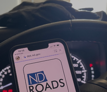 Cell phone with ND Roads app