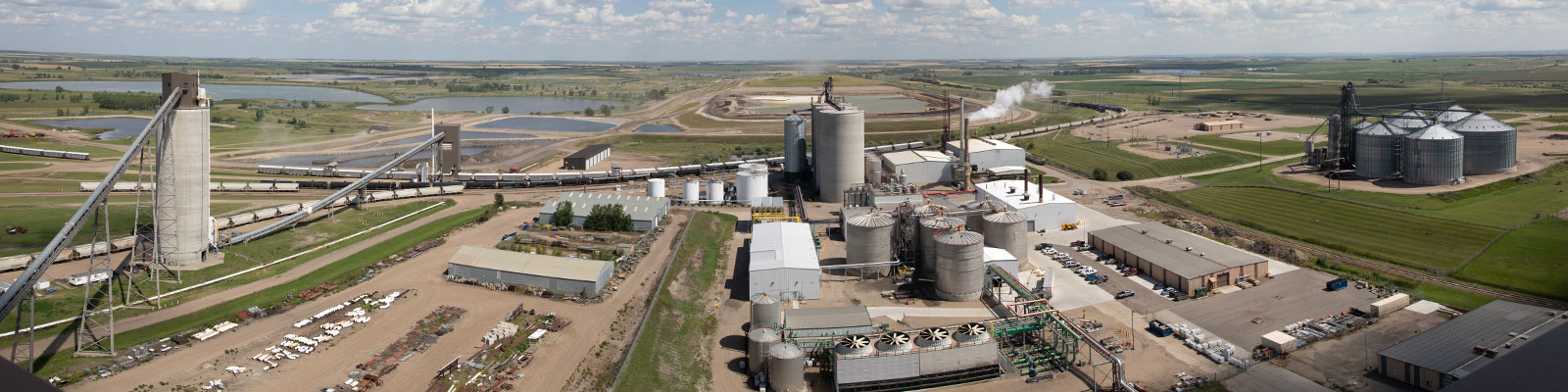 Aerial view of a North Dakota ethanol plant.